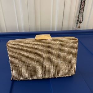 INC BERTHA GOLD BAG